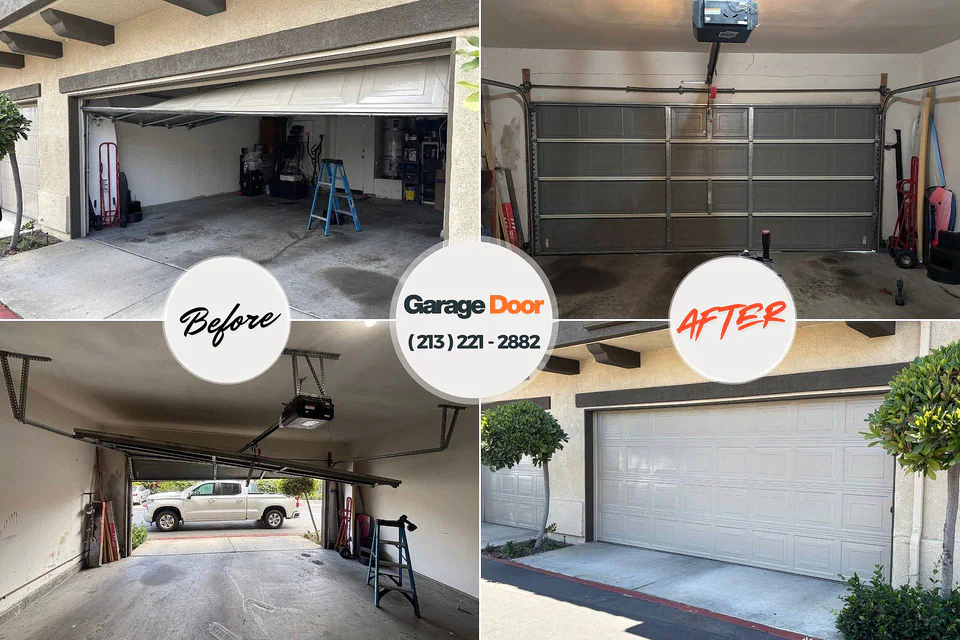 Before and after: garage door repair Harlowton, MT